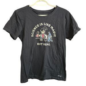 Life Is Good Science Is Like Magic But Real STEM Women/s Crusher Tee Small